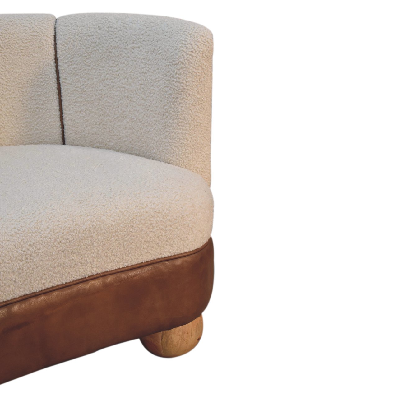 Boucle Cream Buffalo Small 2 seat Sofa