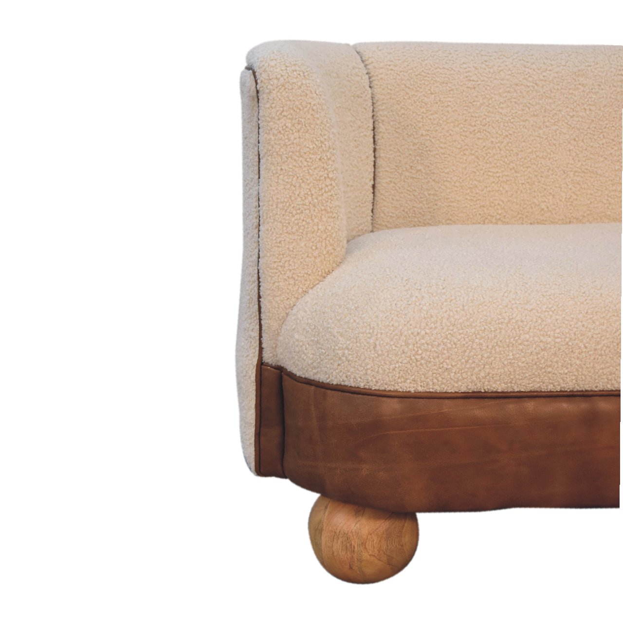 Boucle Cream Buffalo Small 2 seat Sofa