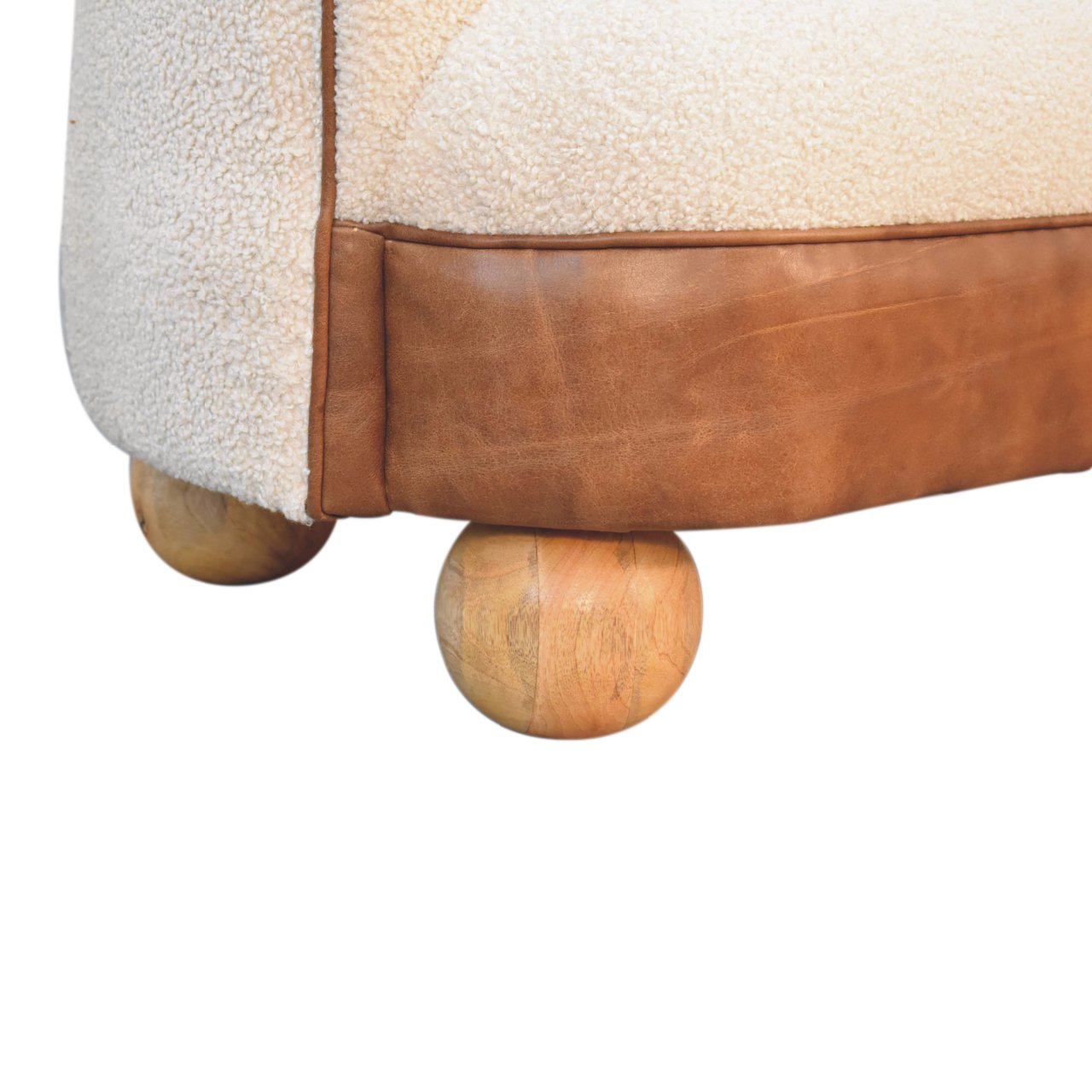 Boucle Cream Buffalo Small 2 seat Sofa