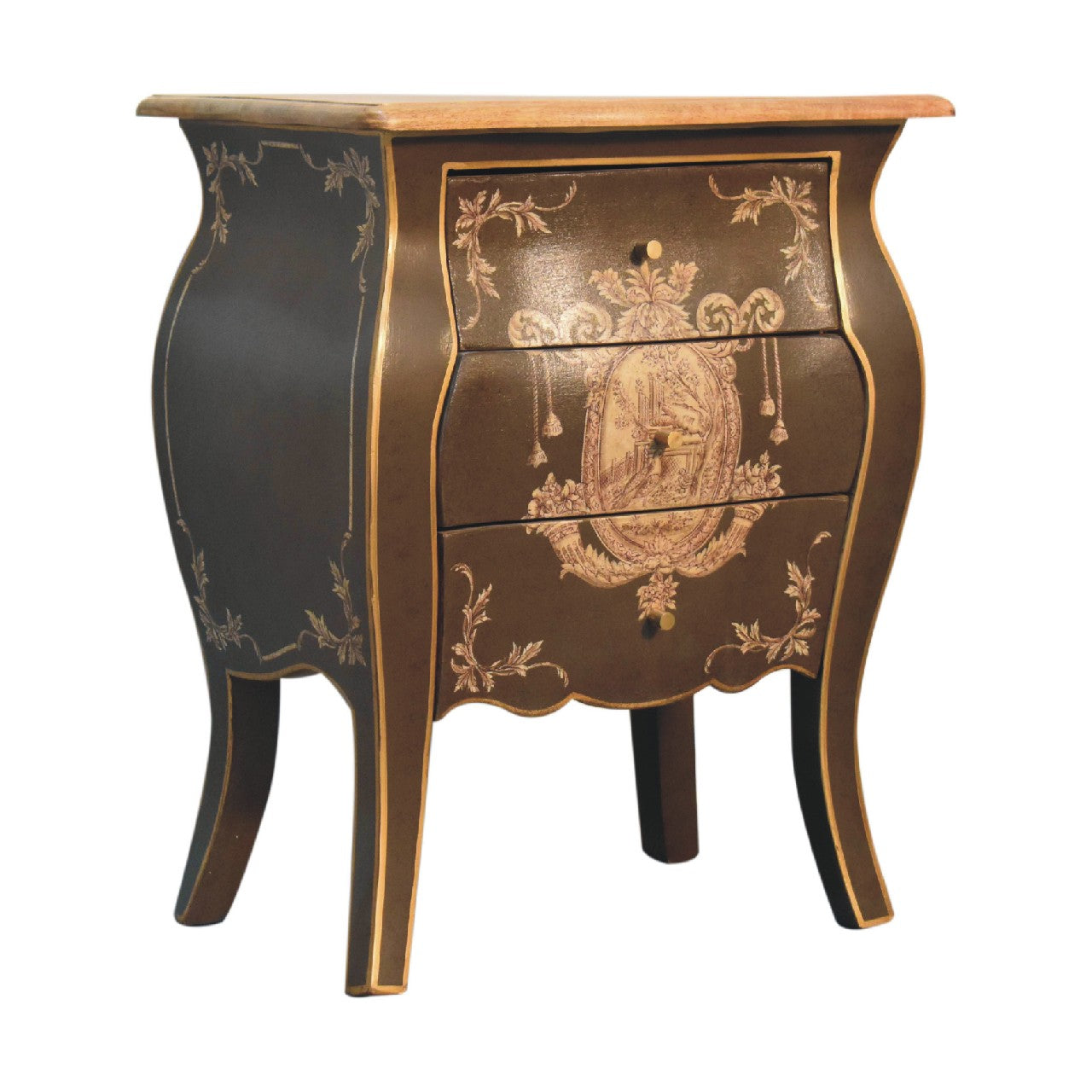 Coroner Bedside. Solid Mango Wood