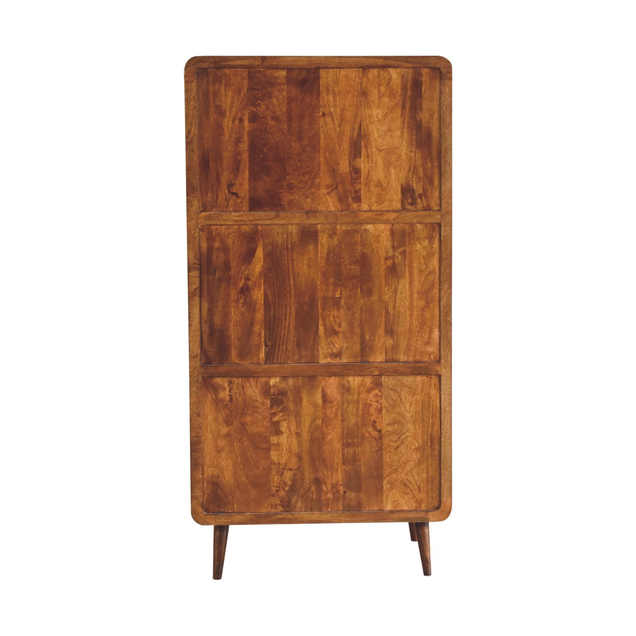 Curved Chestnut Wardrobe 100% Solid Mango Wood