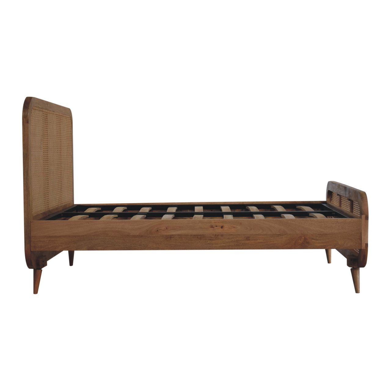 Rattan Bed. 109% Solid Wood Mango