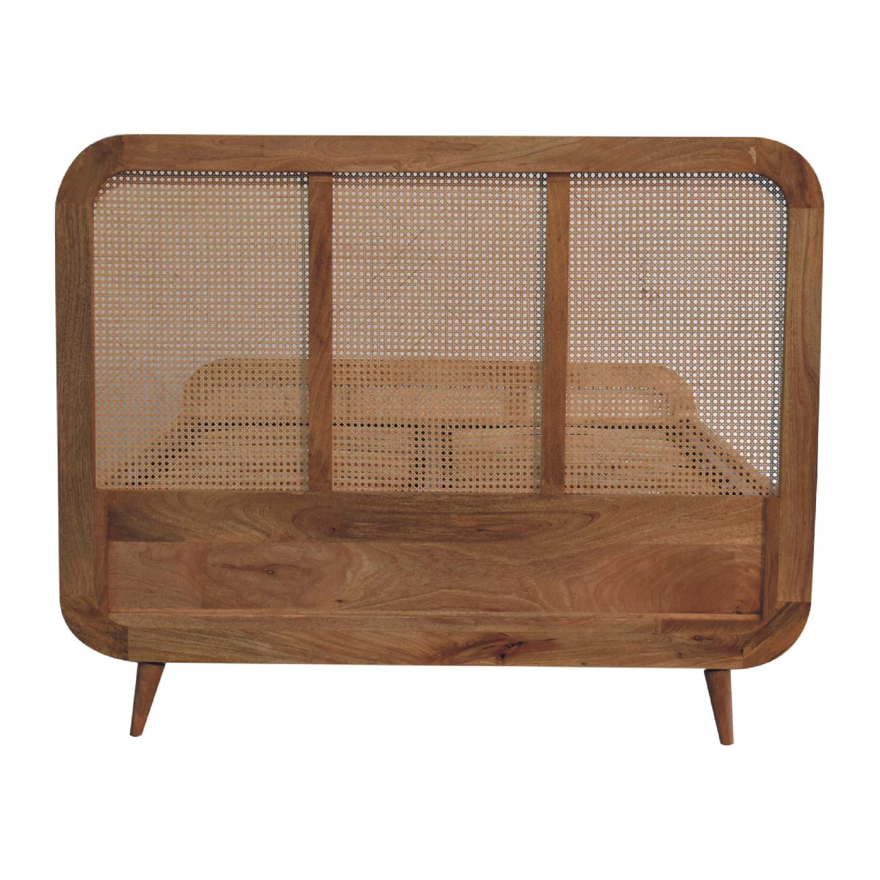 Rattan Bed. 109% Solid Wood Mango