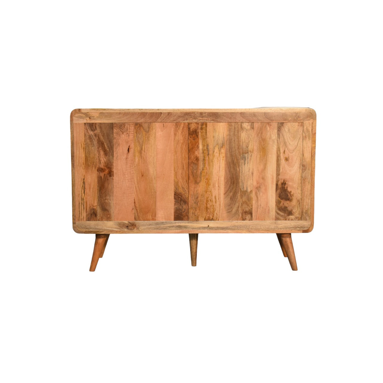Large Curved Oak-ish Chest. Solid Wood Mango