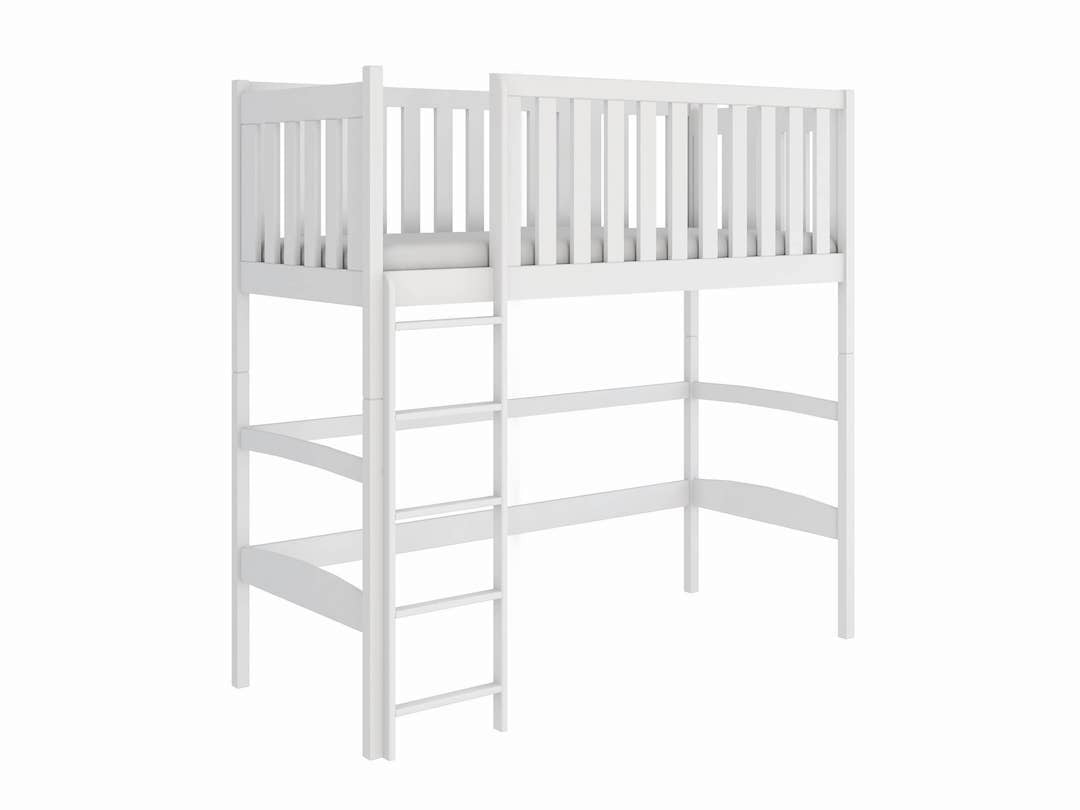 Laura Loft Bed pine grey white