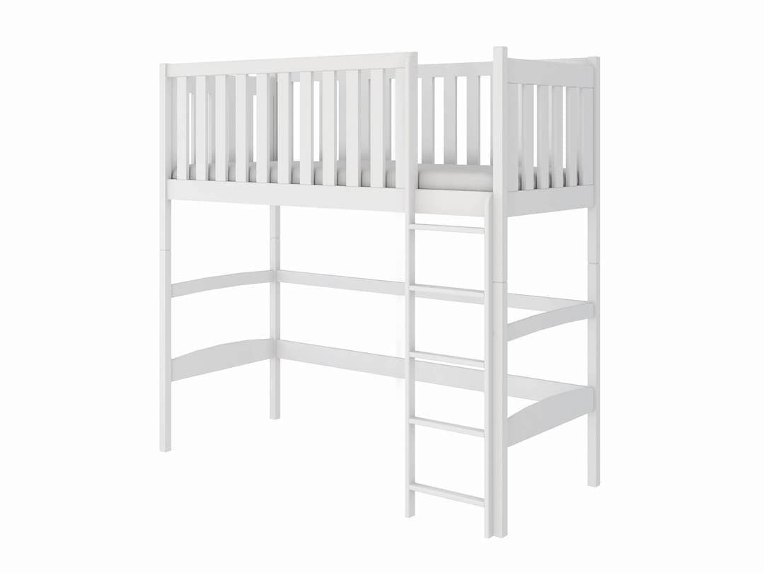 Laura Loft Bed pine grey white