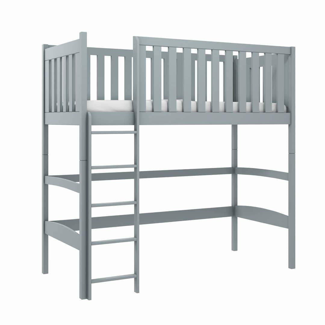Laura Loft Bed pine grey white