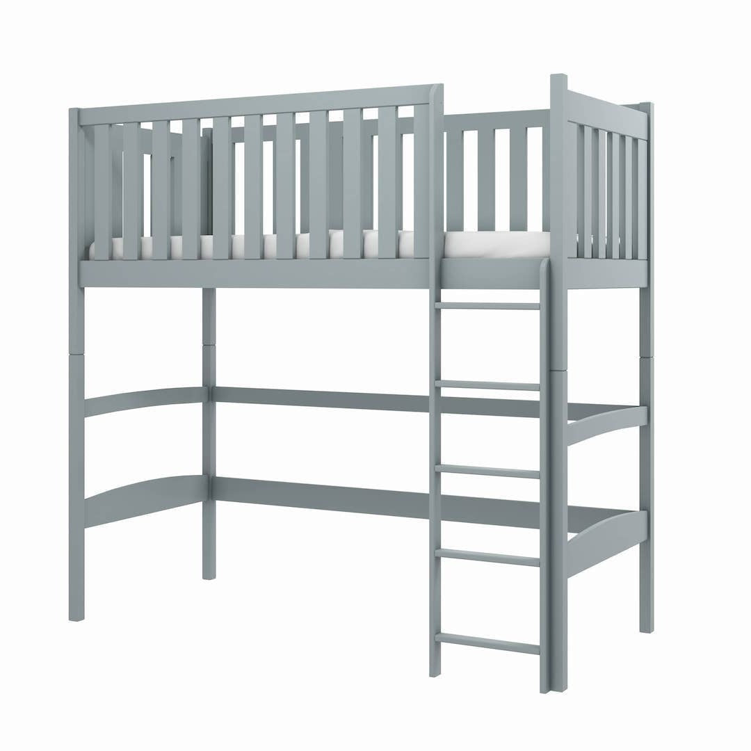 Laura Loft Bed pine grey white