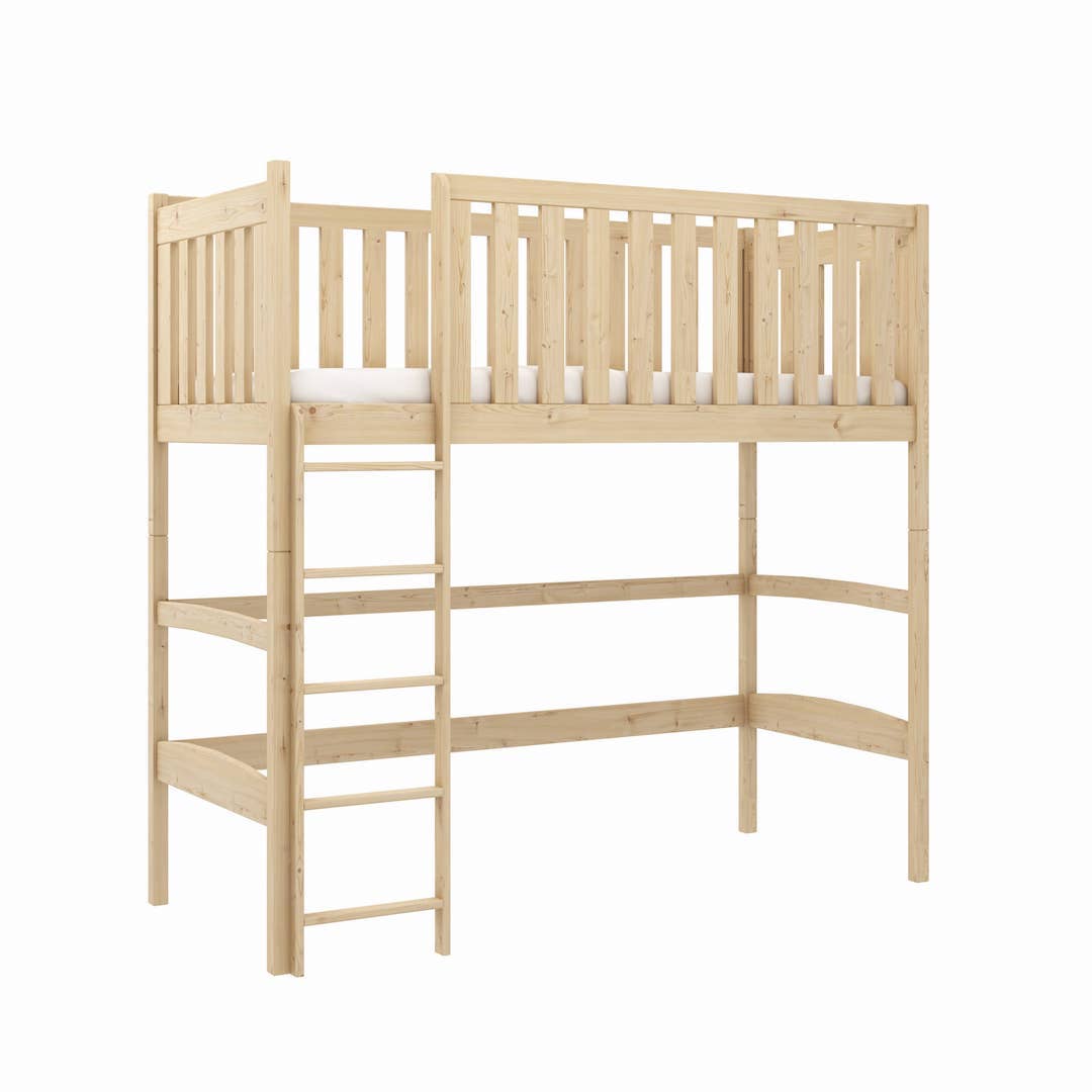Laura Loft Bed pine grey white
