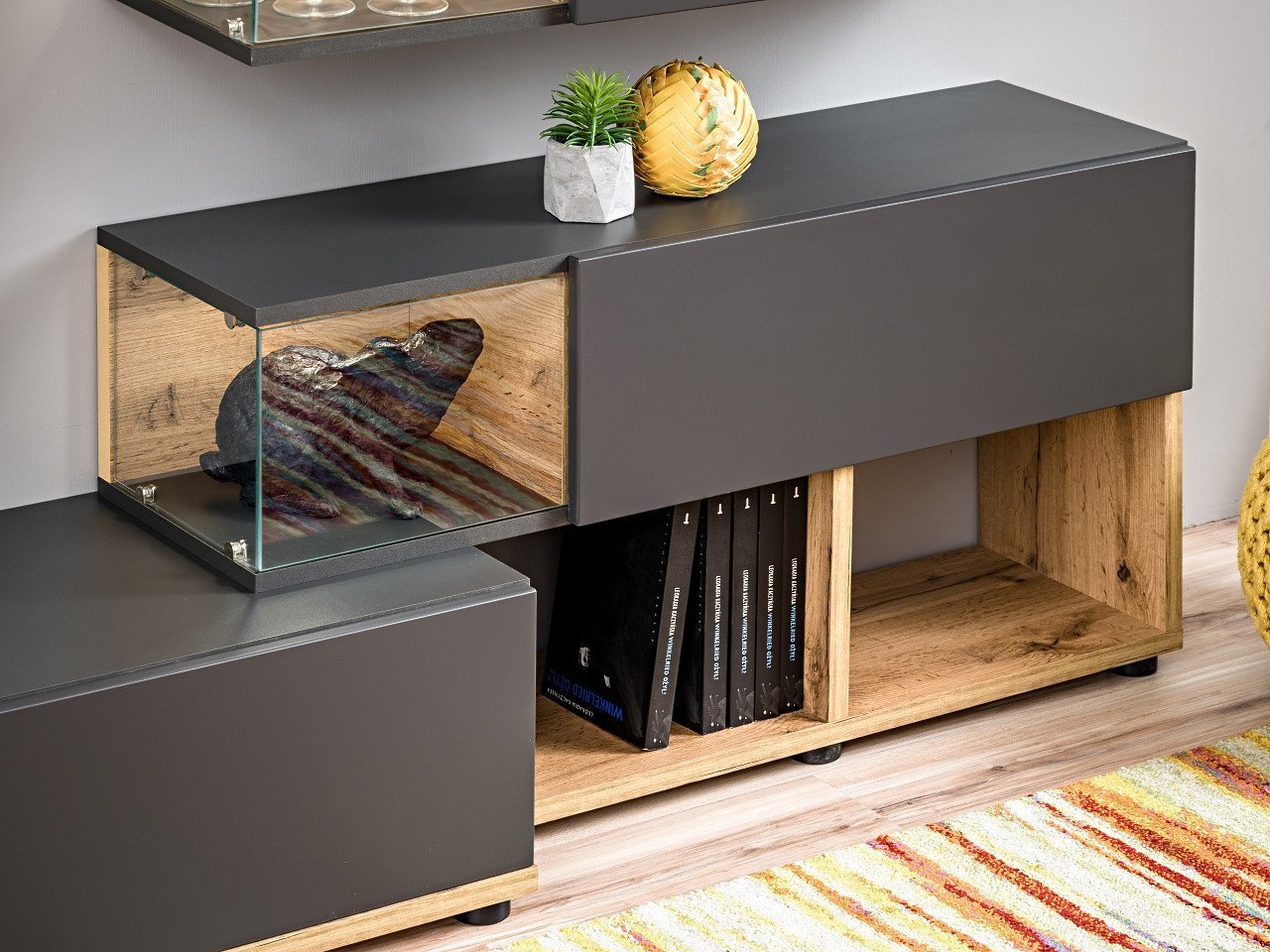 Silk in Anthracite Entertainment Unit anthracite