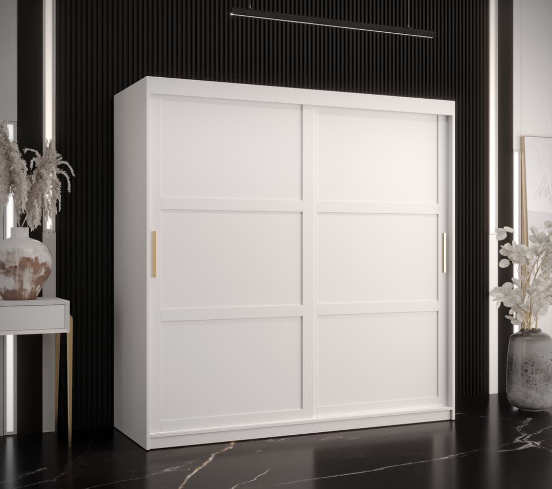 Ramiro I Sliding Door Wardrobe 180cm white black