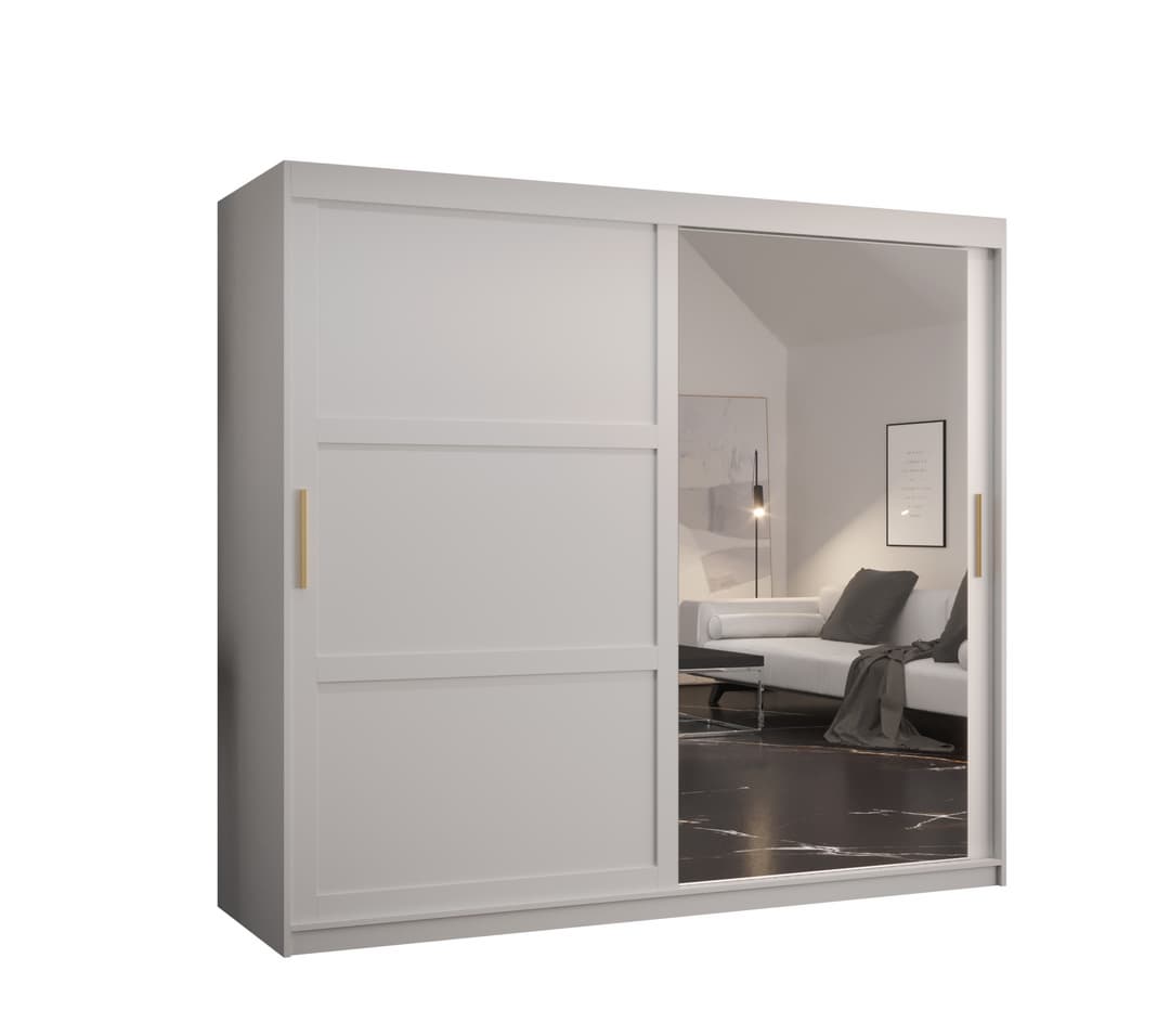 Ramiro II Sliding Door Wardrobe 200cm white black