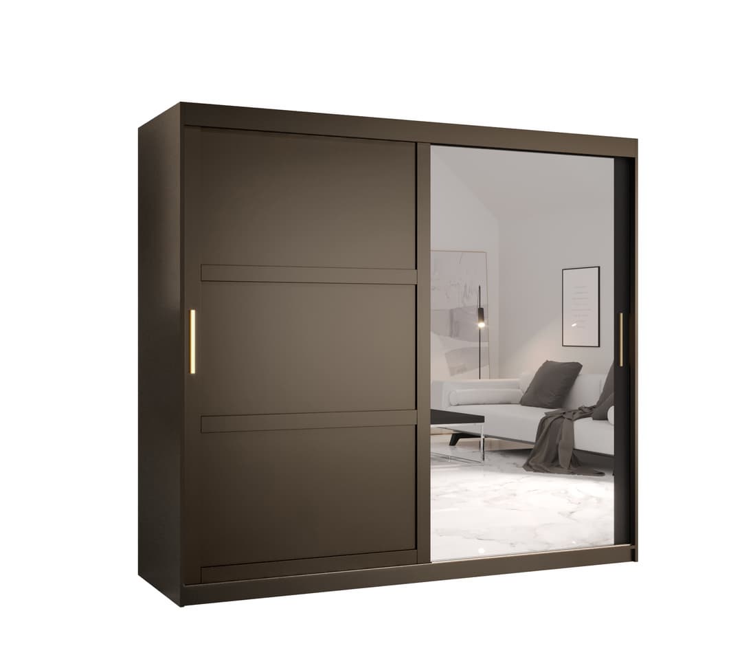 Ramiro II Sliding Door Wardrobe 200cm white black