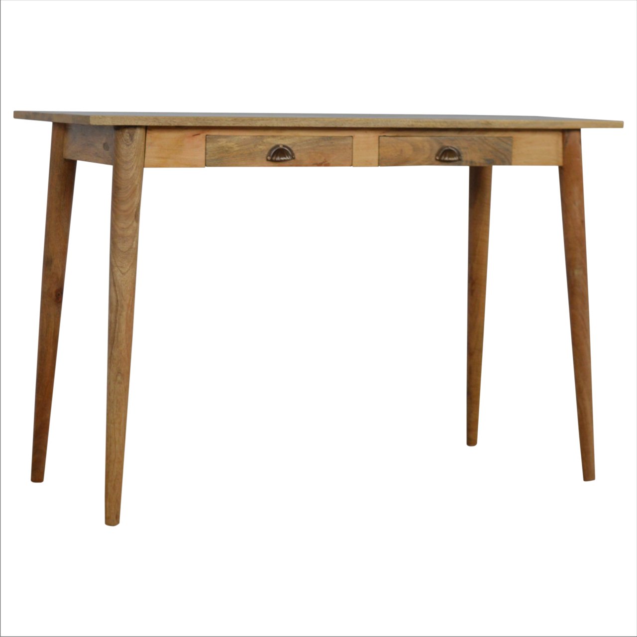 2 Drawer Nordic Writing Desk. 100% Solid Mango Wood