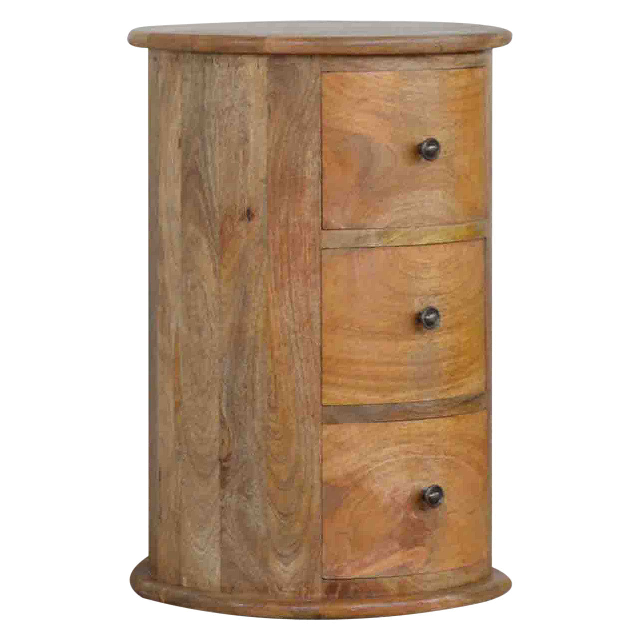 3 Drawer Drum Chest. 100% Solid Mango Wood