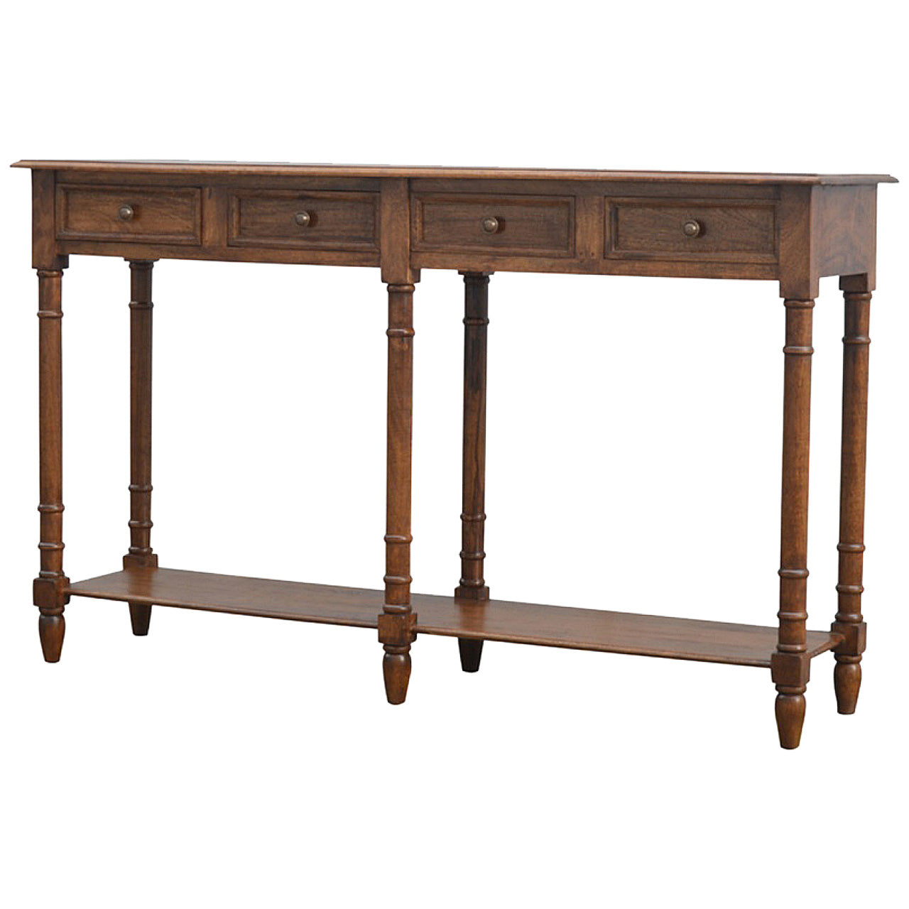 4 Drawer Hallway Console Table. 100% Solid Mango Wood