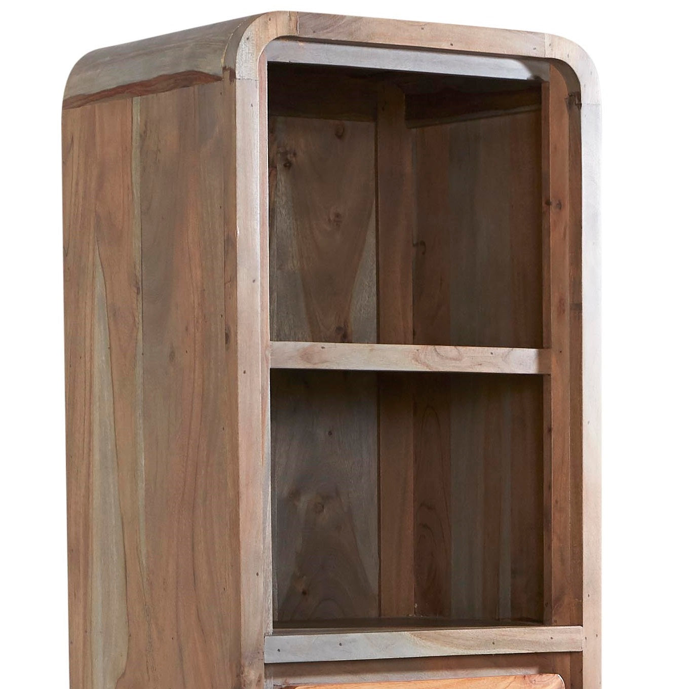 Aspen Narrow BookcaseMade 100 % Solid Hardwood and Reclaimed Metal