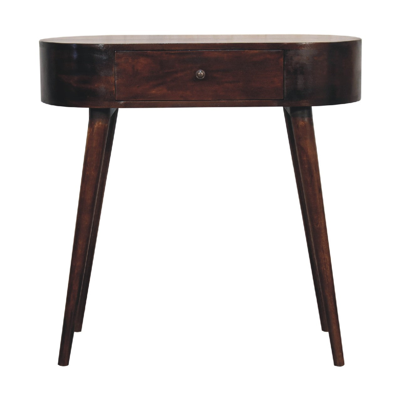 Albion Light Walnut Console Table. 100% Solid Mango Wood