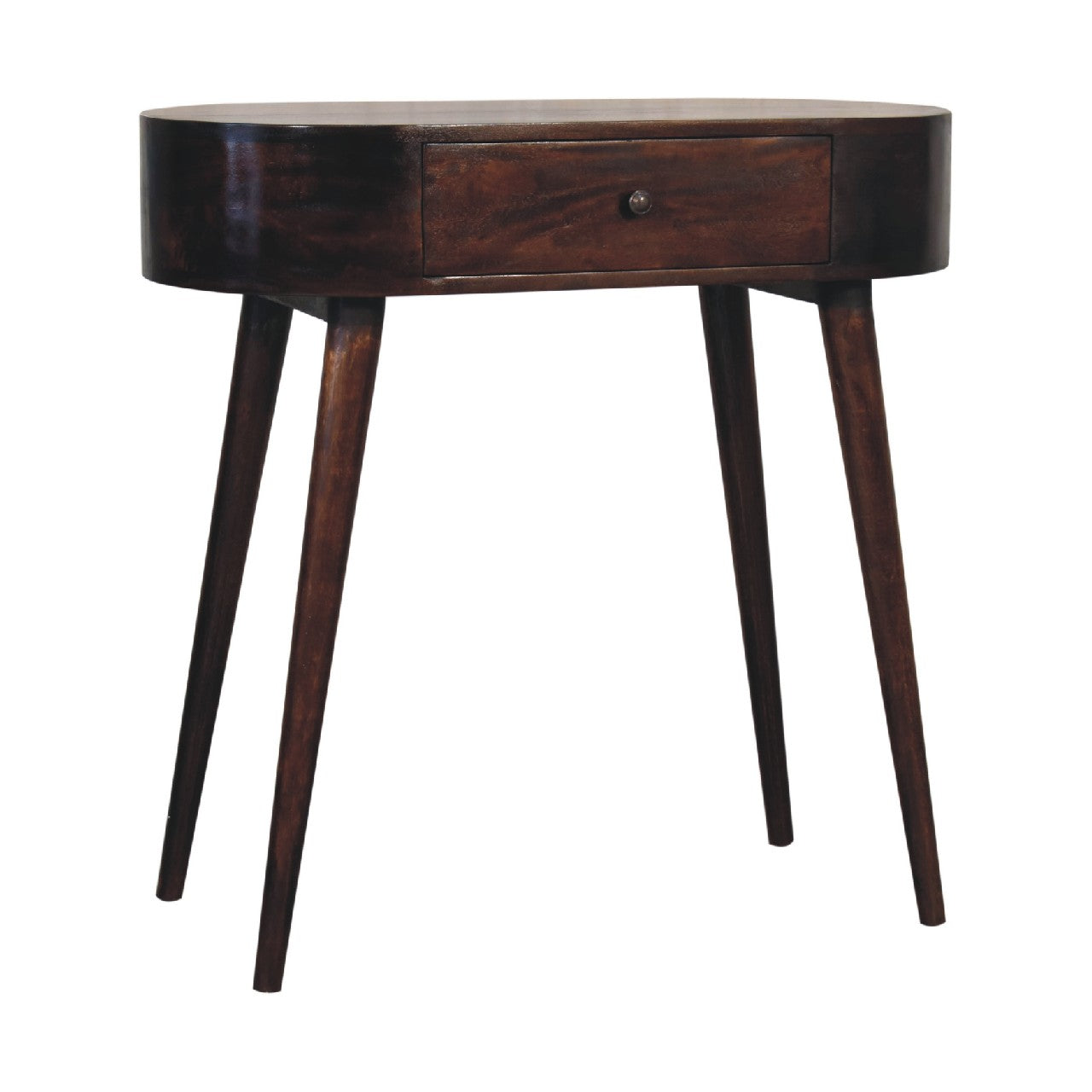 Albion Light Walnut Console Table. 100% Solid Mango Wood