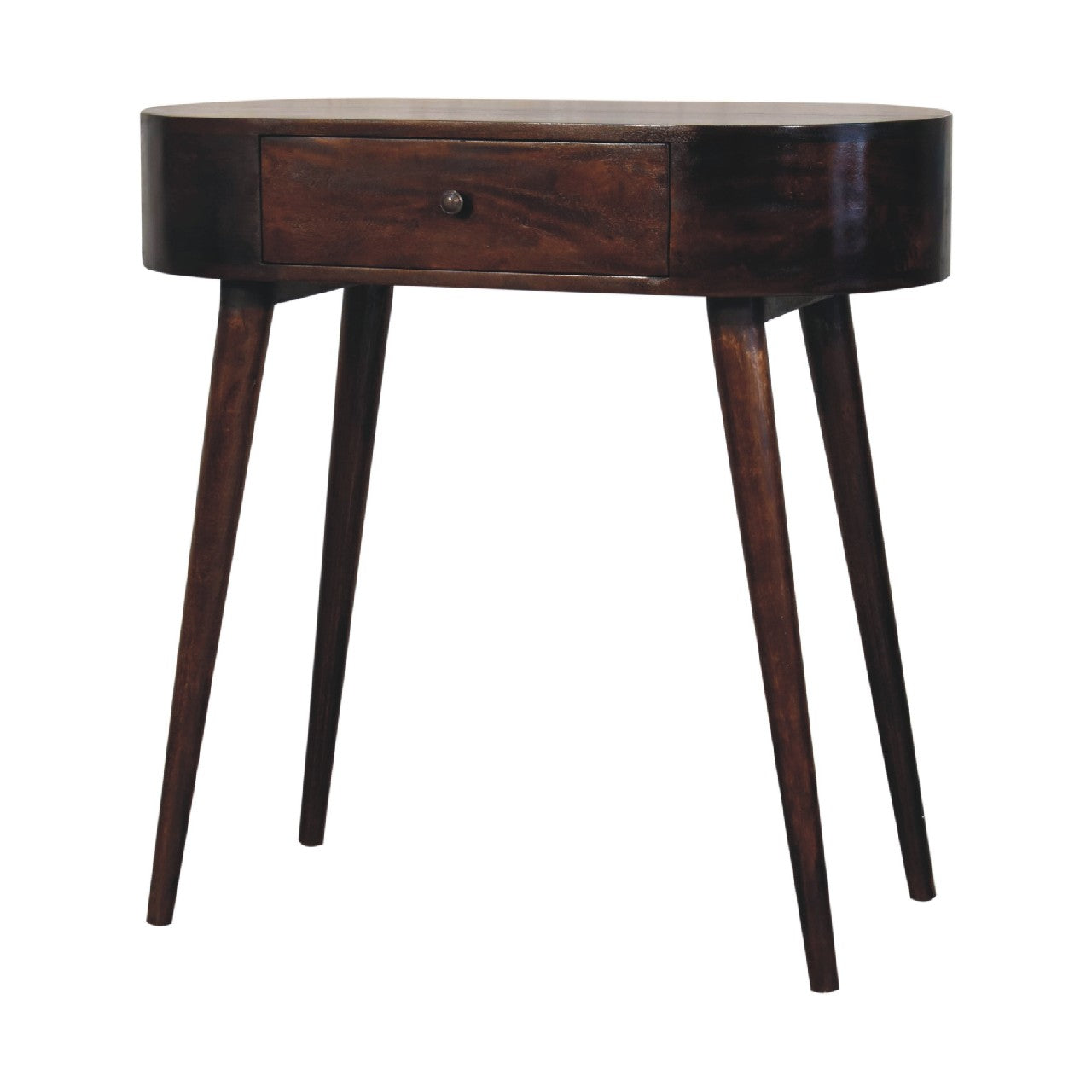 Albion Light Walnut Console Table. 100% Solid Mango Wood