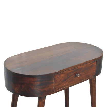 Albion Light Walnut Console Table. 100% Solid Mango Wood