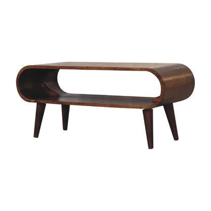 Amaya Nordic Style Coffee Table. 100% Solid Mango Wood