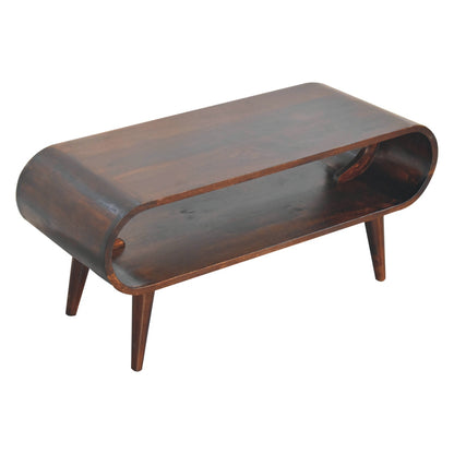 Amaya Walnut Coffee Table. 100% Solid Mango Wood