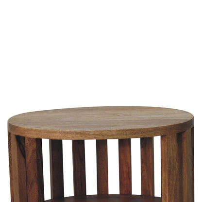 Ariella Double Shelf Bedside 100% Solid Mango Wood