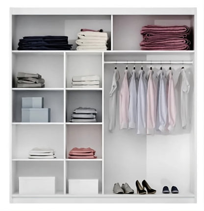 Aruba II 203cm Sliding Door Wardrobe in Sand Beige - Warmth and Functionality Combined