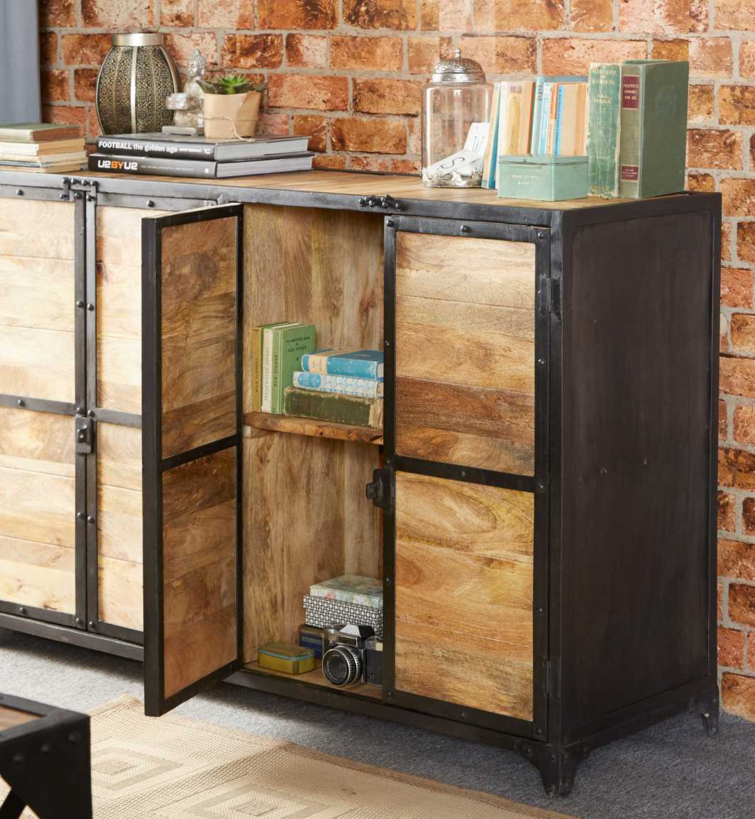 Ascot Large Sideboard, Reclaimed Wood & Metal