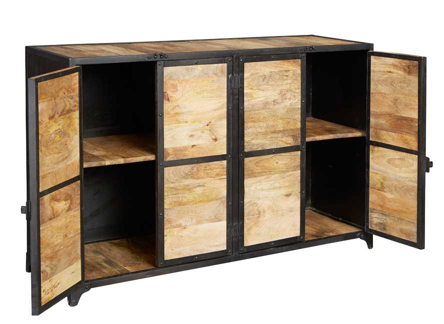 Ascot Large Sideboard, Reclaimed Wood & Metal