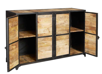 Ascot Large Sideboard, Reclaimed Wood & Metal
