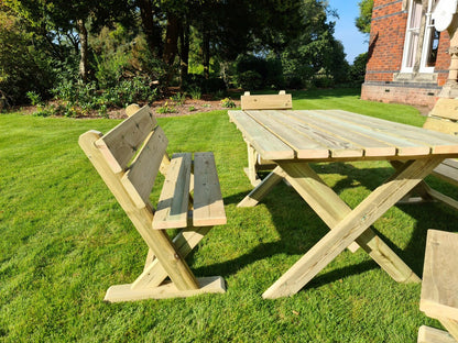 Ashcombe Table Set Sits 6 - Premium Swedish Redwood