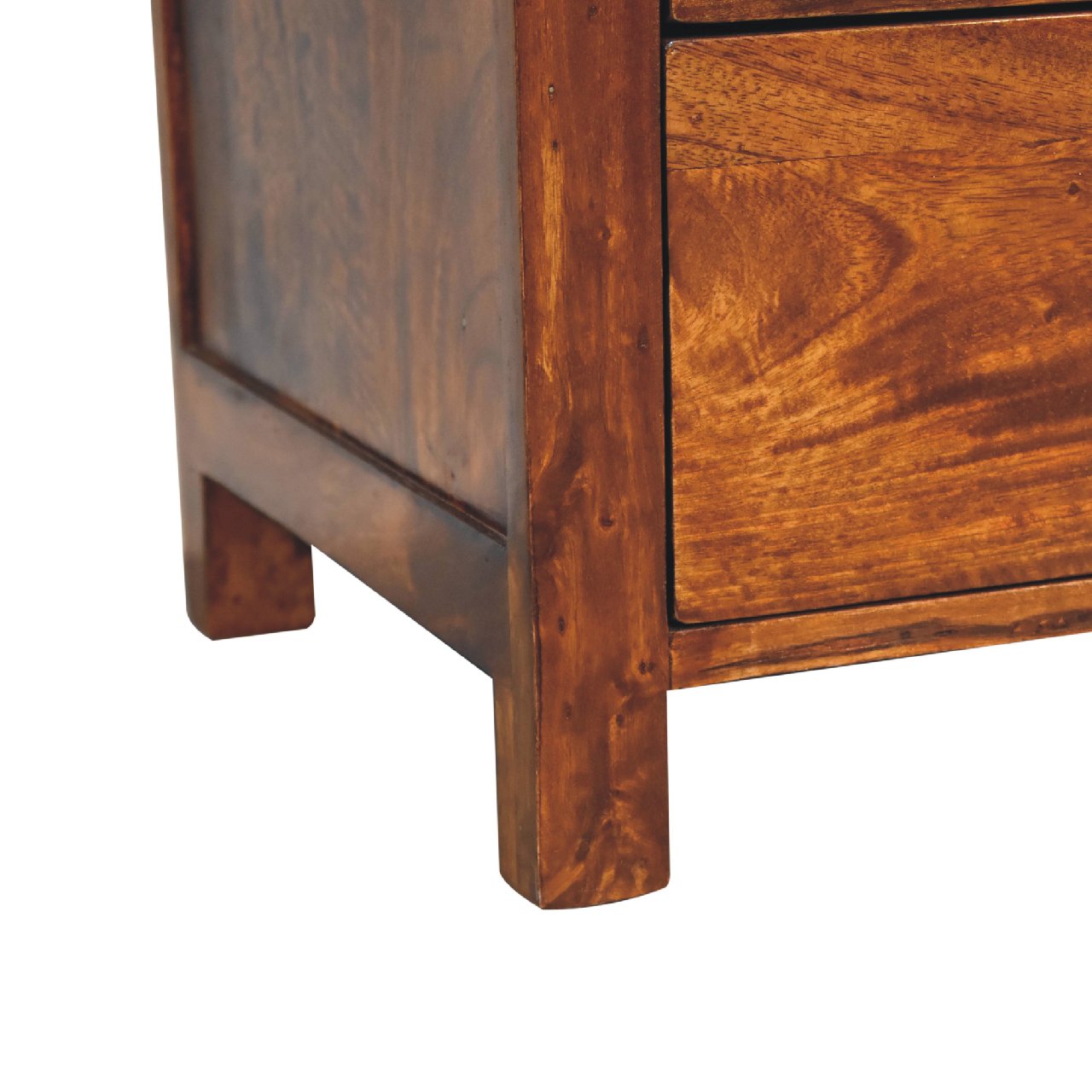 Aspen 3 Drawer Bedside. 100% Solid Mango Wood