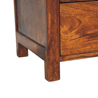 Aspen 3 Drawer Bedside. 100% Solid Mango Wood
