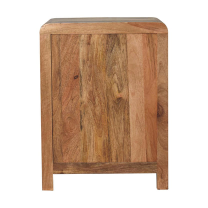 Aspen Oak-ish 3 Drawer Bedside. 100% Solid Mango Wood