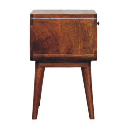 Avora Chestnut Nightstand. 100% Solid Mango Wood