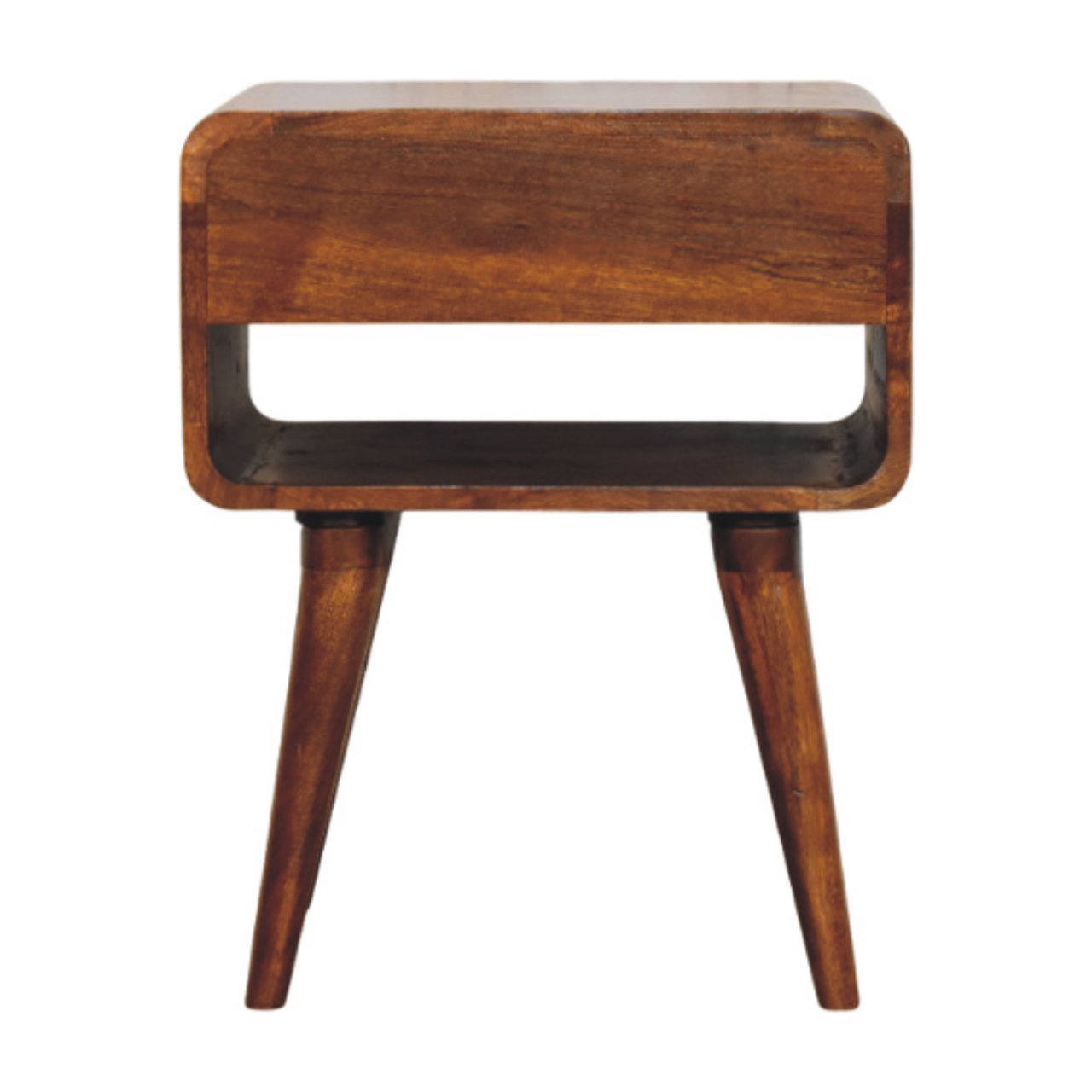 Avora Chestnut Nightstand. 100% Solid Mango Wood