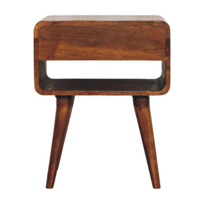 Avora Chestnut Nightstand. 100% Solid Mango Wood