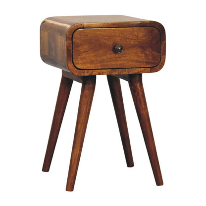 Avora Mini Chestnut Nightstand. 100% Solid Mango Wood