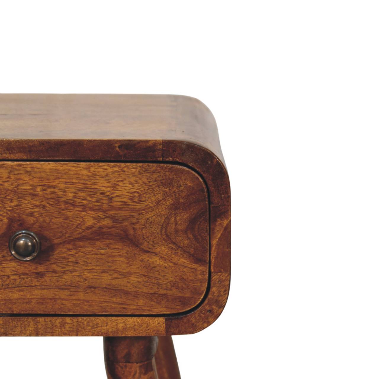 Avora Mini Chestnut Nightstand. 100% Solid Mango Wood