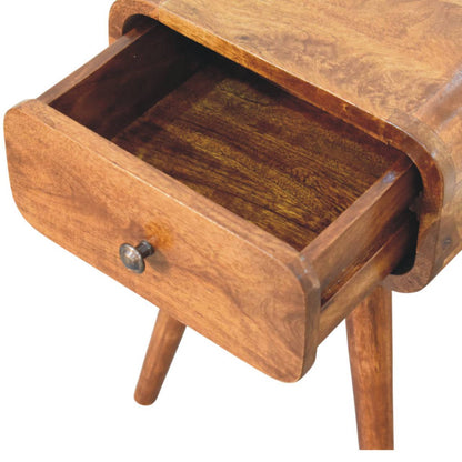 Avora Mini Chestnut Nightstand. 100% Solid Mango Wood