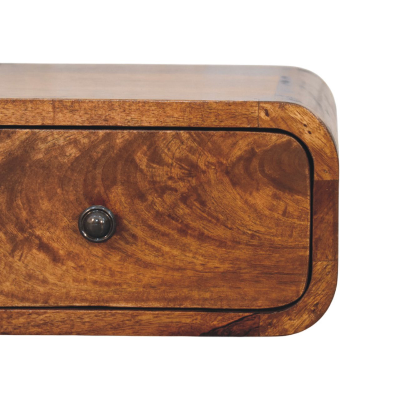 Avora Mini Wall-Mounted Chestnut  Nightstand. 100% Solid Mango Wood