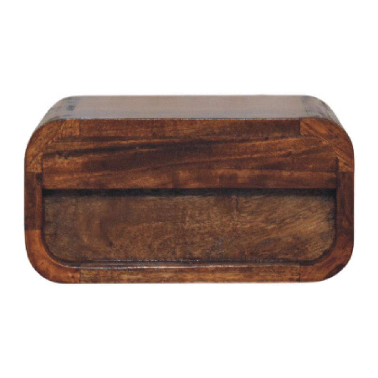 Avora Mini Wall-Mounted Chestnut  Nightstand. 100% Solid Mango Wood