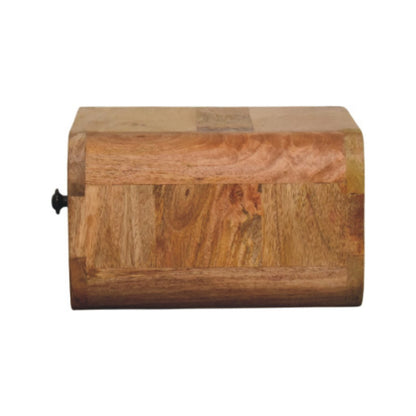 Avora Mini Wall-Mounted Oak-ish Nightstand. 100% Solid Mango Wood
