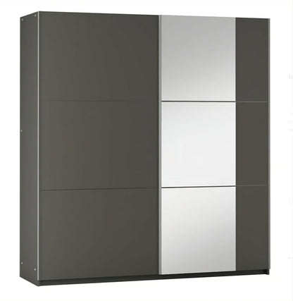 Bastia 150cm Sliding Door Wardrobe in White Matt or Grey Matt