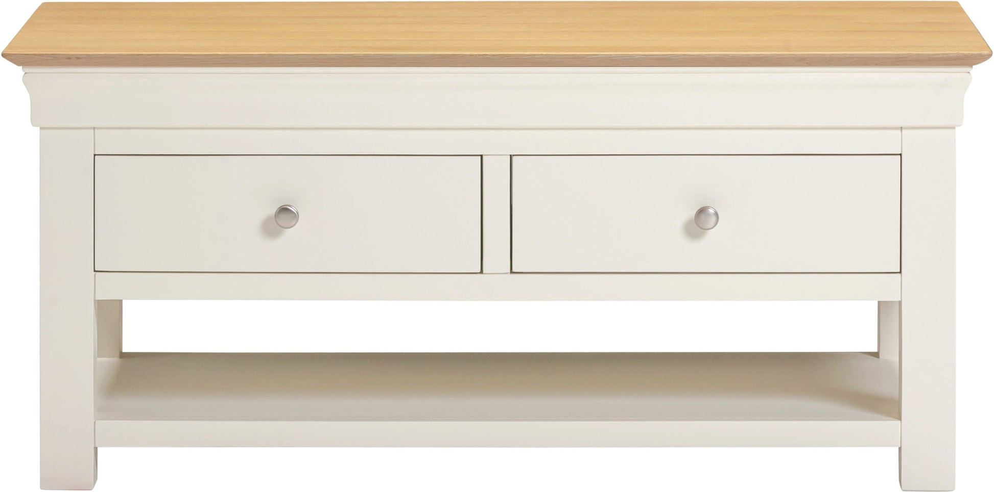 Bordeaux 2 Drawer Coffee Table Ivory/Oak or Grey/Oak