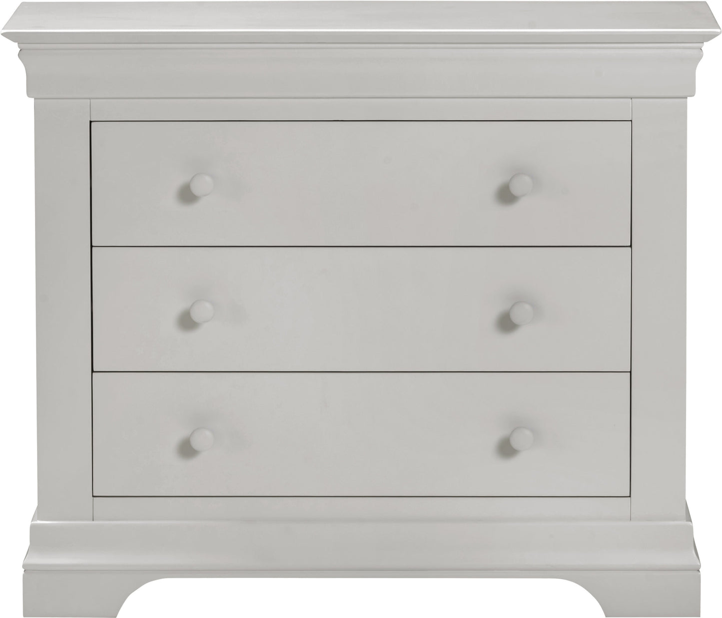 Bordeaux 3 Drawer Chest Pebble Grey or Ivory