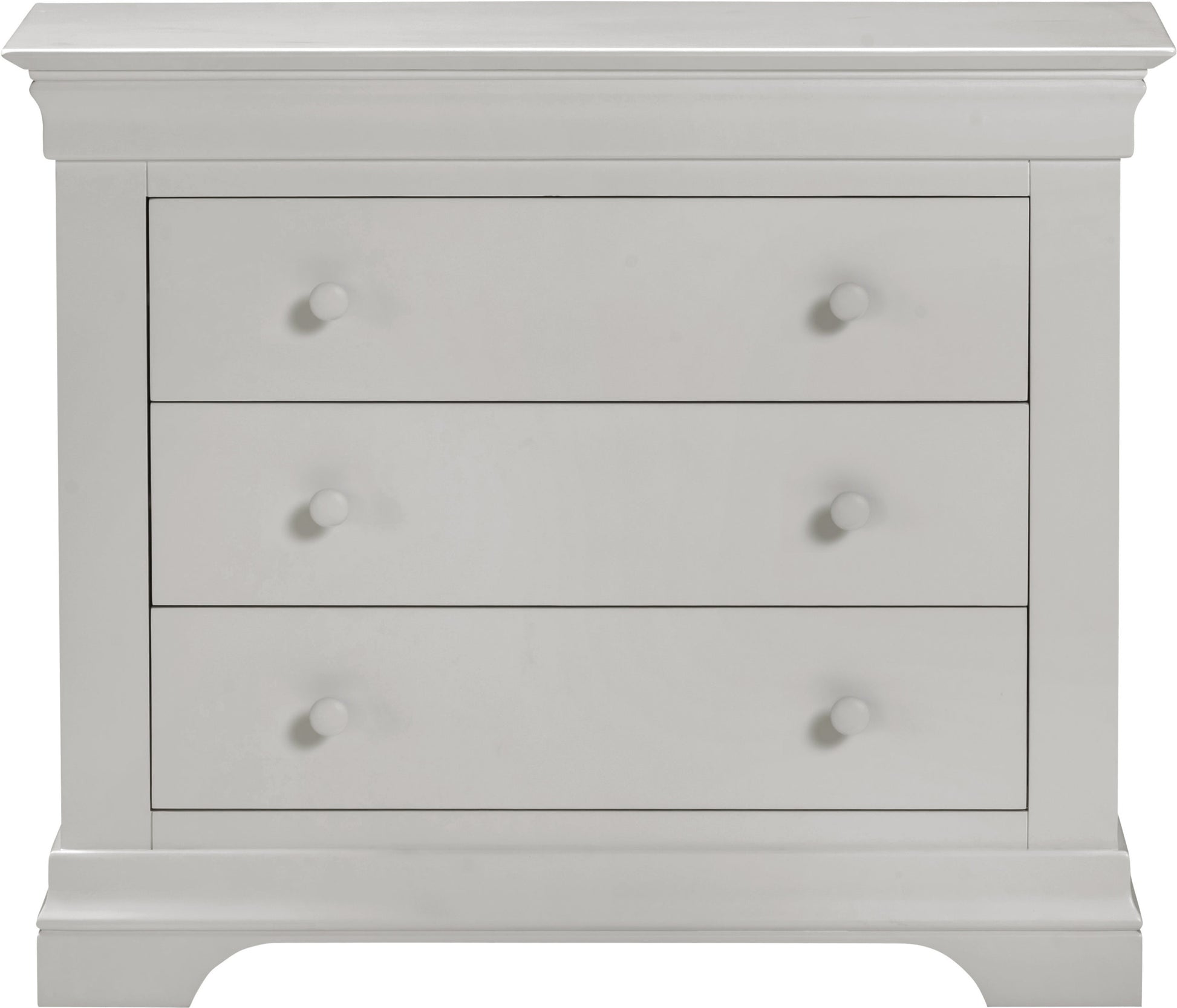 Bordeaux 3 Drawer Chest Pebble Grey or Ivory