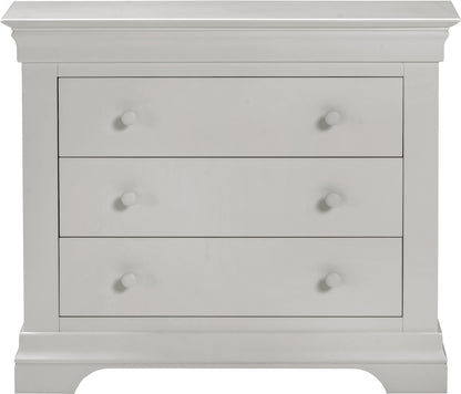 Bordeaux 3 Drawer Chest Pebble Grey or Ivory